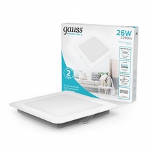 Gauss Elementary 998520224 Встраиваемый светильник 22,5x22,5 см, Китай - фото 1 - фото 3