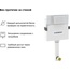 Geberit Delta 50 458.128.DW.2 Панель смыва Чёрная матовая Система инсталляции (комплект) 12x50x112 см, Швейцария - фото 3