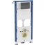 Geberit Delta 50 458.128.DW.2 Панель смыва Чёрная матовая Система инсталляции (комплект) 12x50x112 см, Швейцария - фото 1