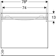 Geberit Renova Plan 869581000 Темно-серый матовый  80 Тумба для раковины 47,3x78,8x58,5 см, Швейцария - фото 1 - фото 4
