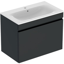 Geberit Renova Plan 501.916.JK.1 Лава матовый 80 Тумба с раковиной 48x80x62,2 см, Швейцария - фото 1 - фото 1