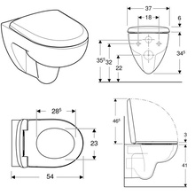 Геберит унитаз подвесной размеры
