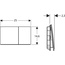 Geberit Sigma 70 115.622.FW.1 матовая нержавеющая сталь Кнопка смыва 2,3x25x14,6 см, Швейцария - фото 3