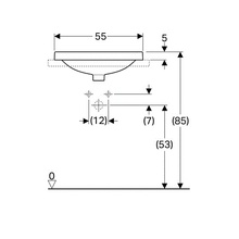 Geberit Variform 500.740.01.2 Белый 55 Раковина 45x55x17,8 см, Швейцария - фото 1 - фото 3