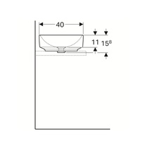 Geberit Variform 500.774.01.2 55 Раковина 40x55x15,8 см, Швейцария - фото 1 - фото 2