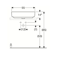 Geberit Variform 500.774.01.2 55 Раковина 40x55x15,8 см, Швейцария - фото 1 - фото 4