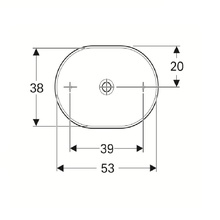 Geberit Variform 500.774.01.2 55 Раковина 40x55x15,8 см, Швейцария - фото 1 - фото 3