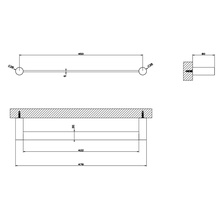 Gessi 316 54800#707 Черный матовый 45 Полотенцедержатель 8x45x2,8 см, Италия - фото 1 - фото 2
