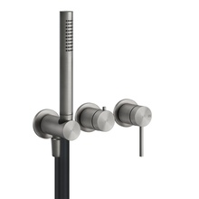 Gessi 316 54039#239 Встраиваемый Для душа Шлифованная сталь Смеситель 10,5x26,5x24,2 см, для встраиваемых систем, Италия - фото 1 - фото 1
