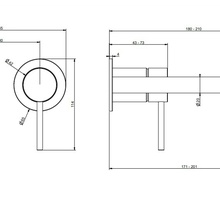Gessi 316 54019#727 Для раковины встраиваемый Матовая латунь Смеситель для встраиваемых систем, Италия - фото 1 - фото 2