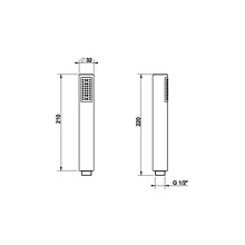 Gessi Emporio 14372-031 Хром Душевая лейка 3,2x3,2x22 см, Италия - фото 1 - фото 2