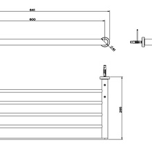Gessi Emporio 38950-299 Для полотенец Черный матовый Полка 26,5x60x7,2 см, Италия - фото 1 - фото 2