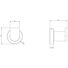 Gessi Emporio 38921#299 Черный матовый Крючок 4,5x4,1x4,3 см, Италия - фото 1 - фото 2
