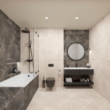 GlobalTile Salsa 60x120 см, керамогранит, Россия, под камень  - фото интерьера 1 - фото 2