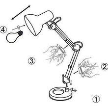 Globo Lighting 24880 24880 Настольная лампа офисная 40x15,5x24 см, Австрия - фото 1 - фото 2