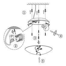 Globo Lighting burgundy 40404-1 Потолочный светильник Австрия - фото 1 - фото 2