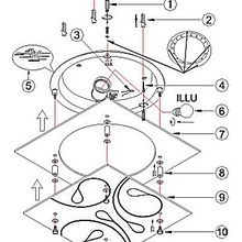 Globo Lighting Jasmina 40408 Потолочный светильник 24x24x8,5 см, Австрия - фото 1 - фото 2