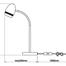 Globo Lighting Manjola 56206-1T Настольная лампа офисная 24x11x43 см, Австрия - фото 1 - фото 2