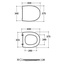 Globo 4ALL MD022BI С микролифтом Белый/хром Крышка-сиденье 43x37,5x3,3 см, Италия - фото 2