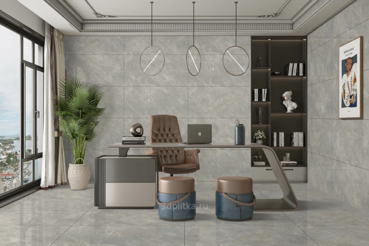 Грани Таганая Avroria Clinker 60x120 см, керамогранит, Россия, под камень  - фото интерьера 1