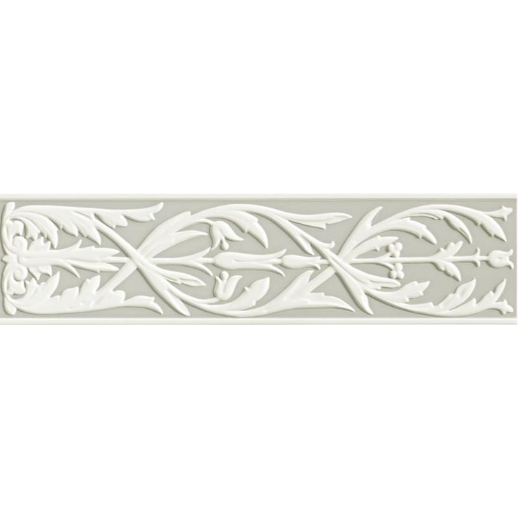 Ceramiche Grazia Ermideco HER77 Ermitage Decorato Bianco Fumo Matt Декор 20x80 см, Италия - фото 1