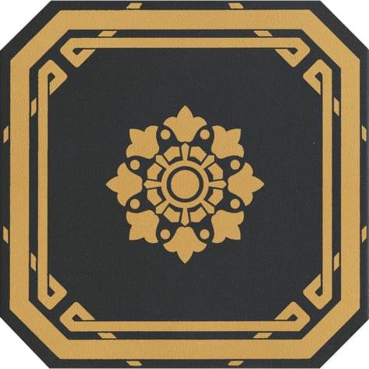 Ceramiche Grazia Old England OEODB2 Ottagono Black Leeds Декор 20x20 см, Италия - фото 1