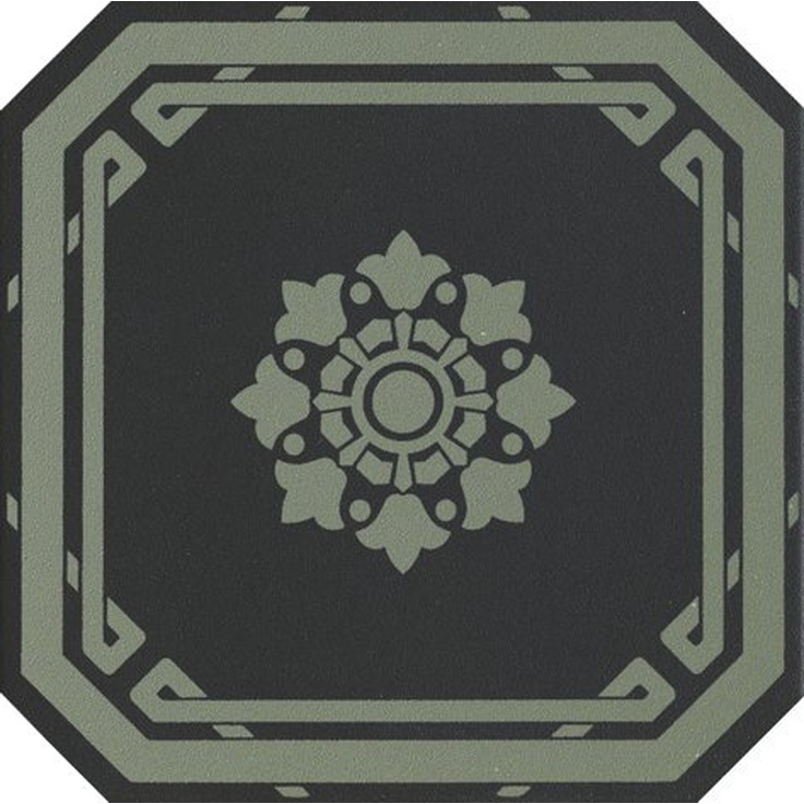 Ceramiche Grazia Old England OEODB4 OEODB4 Ottagono Black Bath Керамогранит 20x20 см, Италия, под обои  - фото 1