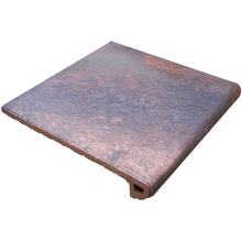 Gres de Aragon Metal 906866 Peldano Redondo Red Ступень 32,5x33 см, Испания, под камень  - фото 1 - фото 1