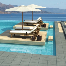 Gres de Aragon Piscinas для бассейна, керамика, стиль: современный, цвет: белый, Испания, глянцевая - фото интерьера 1 - фото 1