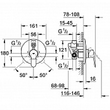 Однорычажный смеситель для раковины grohe bauedge longlife 35 мм размер s 23757000