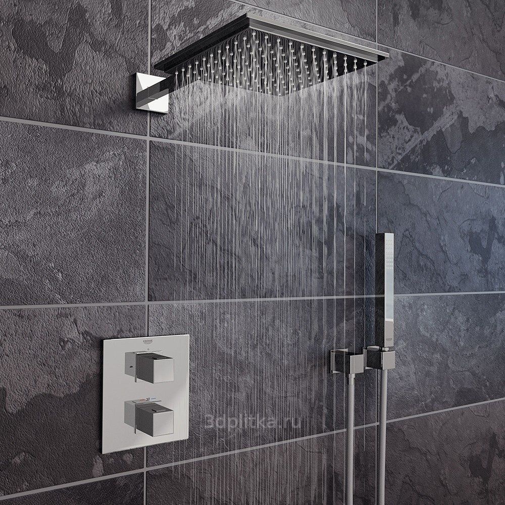Grohe Grohtherm Cube 24154000 Встраиваемый для душа Хром смеситель с ...