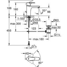 Grohe Vigour 75140326 Для раковины Хром Смеситель 14,7x4,8x16 см, для раковины, Германия - фото 1 - фото 2