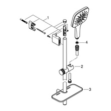 Grohe Vitalio 26596000 Хром/Белый Душевой гарнитур 13,9x13x93 см, Германия - фото 1 - фото 3