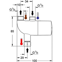 34487000 grohtherm micro термостат для установки под раковиной