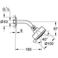 Grohe tempesta new душ верхний 3 вида струи