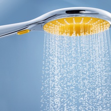 Grohe Rainshower Icon 150 27446000 Диаметр 150 мм, 2 режима, хром/желтый Душевая лейка Германия - фото 1 - фото 2