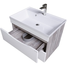 Grossman Талис 107011 Бетон пайн / Белый глянец 70 Тумба для раковины 44,6x69x50 см, Германия - фото 1 - фото 3