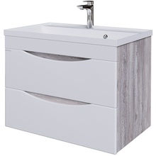 Grossman Талис 107011 Бетон пайн / Белый глянец 70 Тумба для раковины 44,6x69x50 см, Германия - фото 1 - фото 1