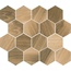 Grupa Paradyz Ideal Uniwersalna Wood Natural Mix Heksagon Mat Мозаика 22x25,5 см, Польша, под дерево - фото 4