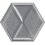Grupa Paradyz Morning Silver Heksagon Polysk Декор 17,1x19,8 см, Польша, под металл - фото 1