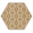 Grupa Paradyz Shiny Lines Gold Heksagon Inserto E Декор 17,1x19,8 см, Польша, под обои  - фото 1