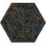 Grupa Paradyz Urban Colours Blue Inserto Heksagon A Декор 17,1x19,8 см, Польша, под камень  - фото 1
