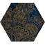Grupa Paradyz Urban Colours Blue Inserto Heksagon B Декор 17,1x19,8 см, Польша, под камень  - фото 1