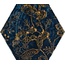 Grupa Paradyz Urban Colours Blue Inserto Heksagon C Декор 17,1x19,8 см, Польша, под камень  - фото 1