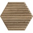 Grupa Paradyz Woodskin Grys Heksagon Struktura B sciana Настенная плитка 17,1x19,8 см, Польша, под камень  - фото 1