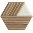 Grupa Paradyz Woodskin Mix Heksagon Struktura C sciana Настенная плитка 17,1x19,8 см, Польша, под дерево - фото 1