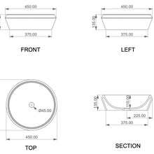 GSG Cruise CRLAVRO45000 Белая глянцевая 45 Раковина 45x45x13,5 см, Италия - фото 1 - фото 3