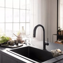 Hansgrohe Aqittura M91 76803670 Для кухни Черный матовый Смеситель 24x6,1x39,5 см, для кухонной мойки, Германия - фото 1 - фото 4