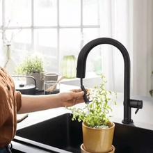 Hansgrohe Aqittura M91 76803670 Для кухни Черный матовый Смеситель 24x6,1x39,5 см, для кухонной мойки, Германия - фото 1 - фото 2