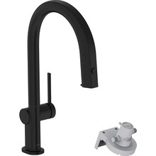 Hansgrohe Aqittura M91 76803670 Для кухни Черный матовый Смеситель 24x6,1x39,5 см, для кухонной мойки, Германия - фото 1 - фото 1